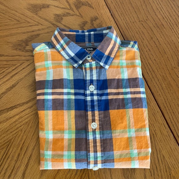 Land’s End checked button up Boys Sz 5-6 barely used - Picture 6 of 7